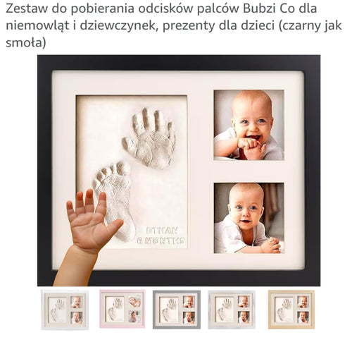 Pamiątkowa Ramka z Odlewem Gipsowym Rączek i Nóżek.