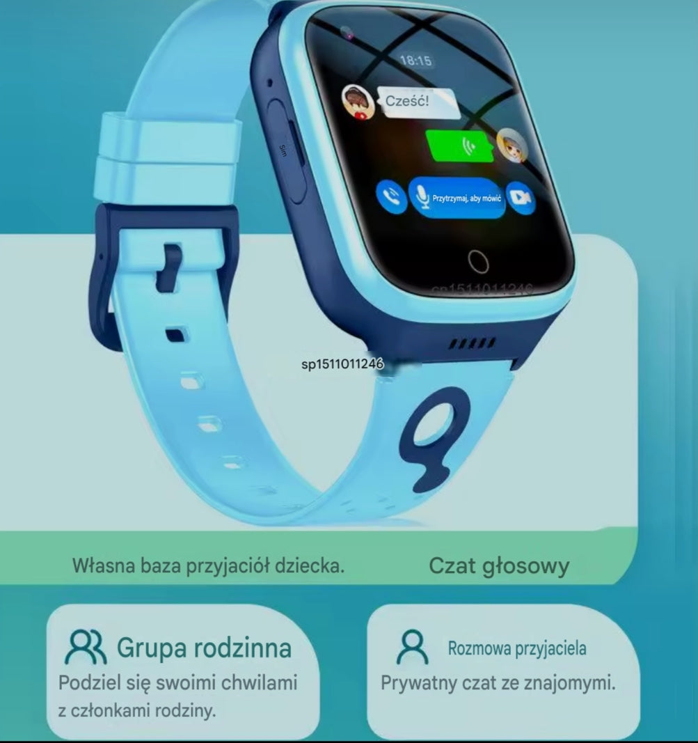 Wodoodporny Smartwatch Dziecięcy 4G z Lokalizatorem GPS, WiFi i SOS | NurtureWatch