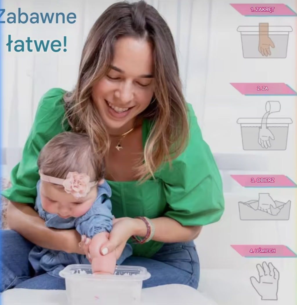 Zestaw Pamiątkowy 3D do Odlewania Odcisków Stópek i Dłoni Niemowląt | Pamiątka DIY