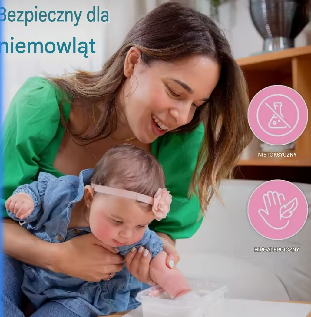Zestaw Pamiątkowy 3D do Odlewania Odcisków Stópek i Dłoni Niemowląt | Pamiątka DIY