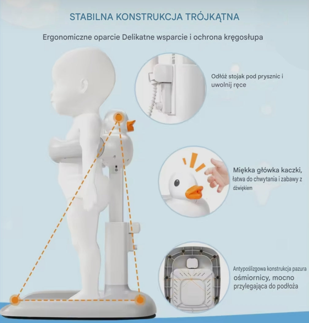 Regulowane Krzesełko do Kąpieli dla Niemowląt z Podparciem | NurtureBath Duck