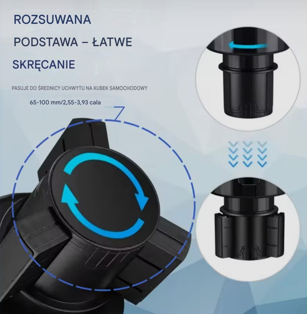 Regulowany Ekspander Uchwytu na Kubek Samochodowy | Uniwersalny Adapter do Auta